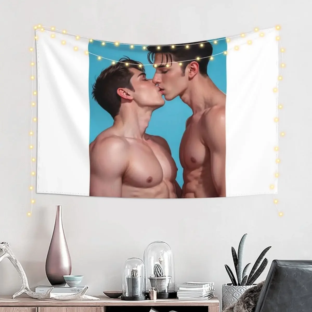 Valentine Kiss Tapestry Home Supplies Aesthetic Room Decors Cute Room Decor On The Wall Tapestry