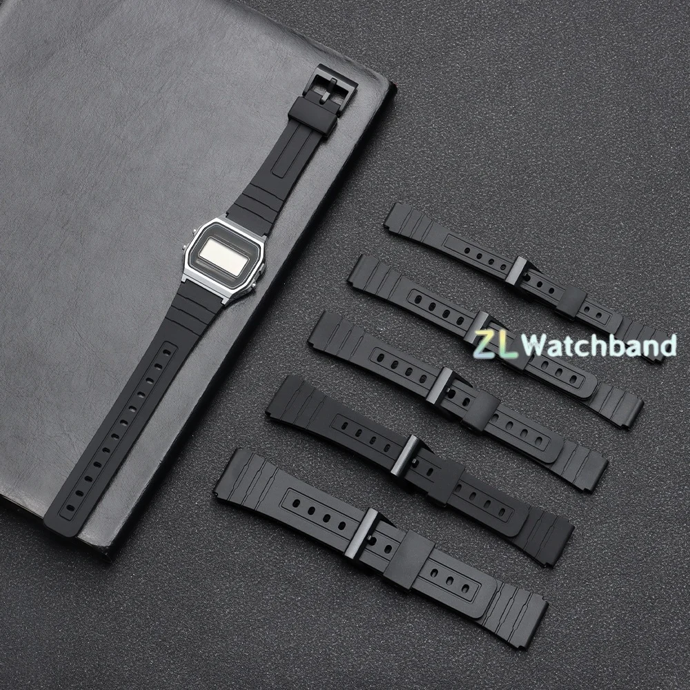 12/14/16/18/20/22mm Silicone Strap for Casio W800H A158/168 AE1200/1300 F91W F84 Rubber Watchband Men Women Bracelet Accessories view 3