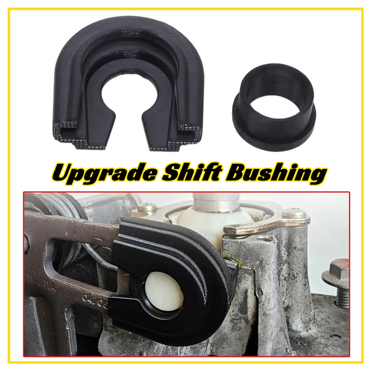 2pc Upgrade Hard Plastic Gearbox Cable Bushing for Audi A2 2000-2005 Manual Trans First Gear Head Shift Lever Selector Bearing