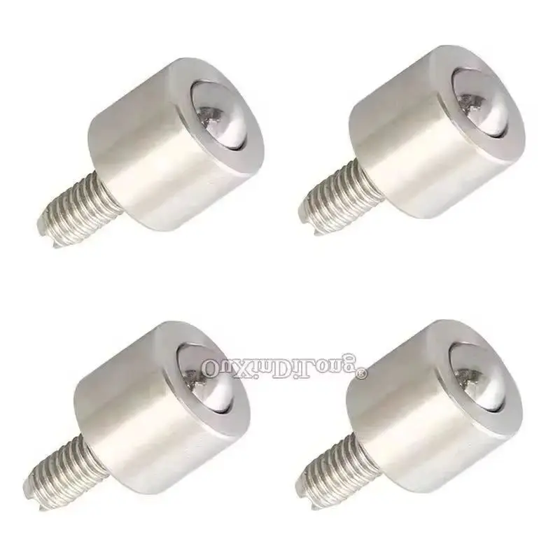 10PCS Micro Bearing Steel Ball Wheels Precision Conveying Transfer Unit Ball Bearing Conveyor Rollers Universal Bull Eye Wheels