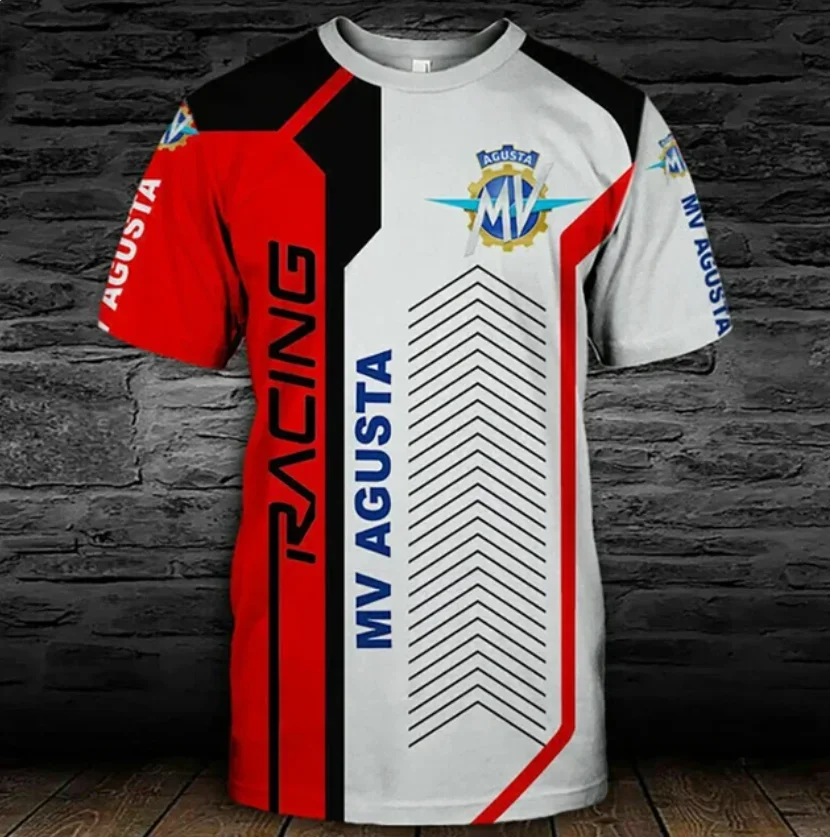 Camiseta MV Agusta para carreras de motos, Camiseta deportiva Unisex con estampado 3D de secado rápido, Top de seguridad informal de gran tamaño a la moda para niños 2024
