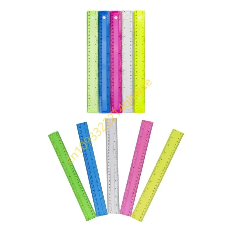 4pcs 12 polegadas Régua transparente com polegadas e centímetros SCALE MATUSTURATE MEDIÇÃO DO FERRAMENTO MEDIÇÃO DO