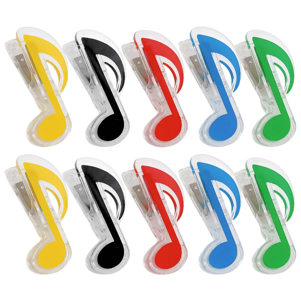 

10Pcs Music Note Clips Sheet Music Holder Clip for Piano Book Page Organizer Compact Lightweight Secure Grip Versatile Office