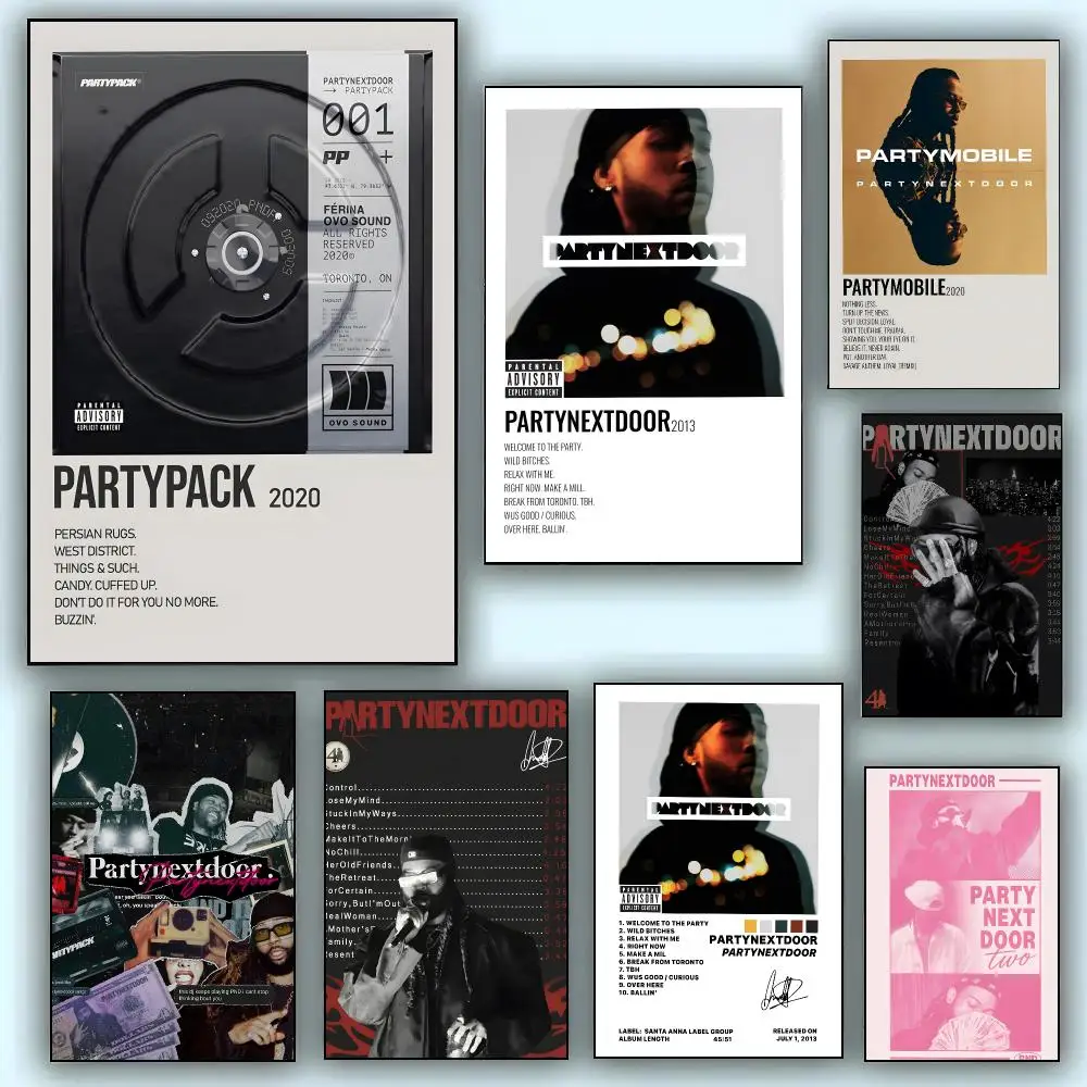 R&B Album Cover P-PARTYNEXTDOOR Poster Modern Aesthetic Wall Art Print Minimalist Poster Bedroom Living Room Home Decor Gift
