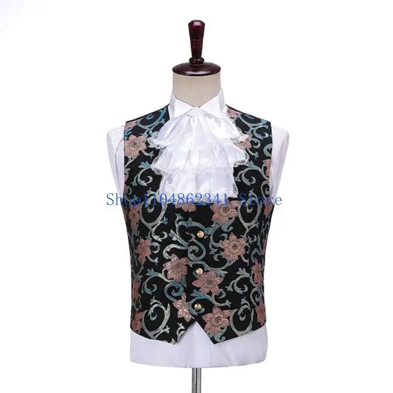 5asd Steampunk Kolonial Jabot Spitze Satin Rüschen Falscher Kragen und Manschetten Damen Herren Kind Party Halloween