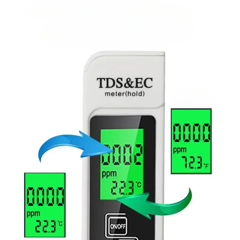 Profesjonalny Tester 3 w 1 wodomierz TDS EC cyfrowy miernik temperatury LCD do testowania wody