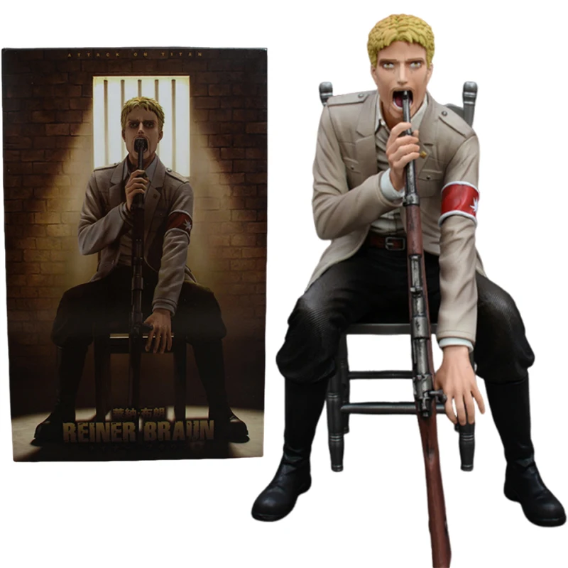 Reiner Braun Action Figure Reiner Braun Figurine Manga Figuras 20cm Collectible GK Statue Model Doll Anime Peripheral