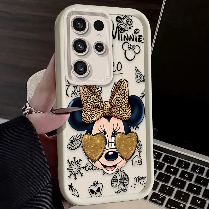 Cartoon Disney Minnie Handyhülle für Samsung Galaxy S24 S25 S23 Ultra S22 S21 Plus FE A36 A56 A26 A16 A06 A15 A25 A35 A55 5G