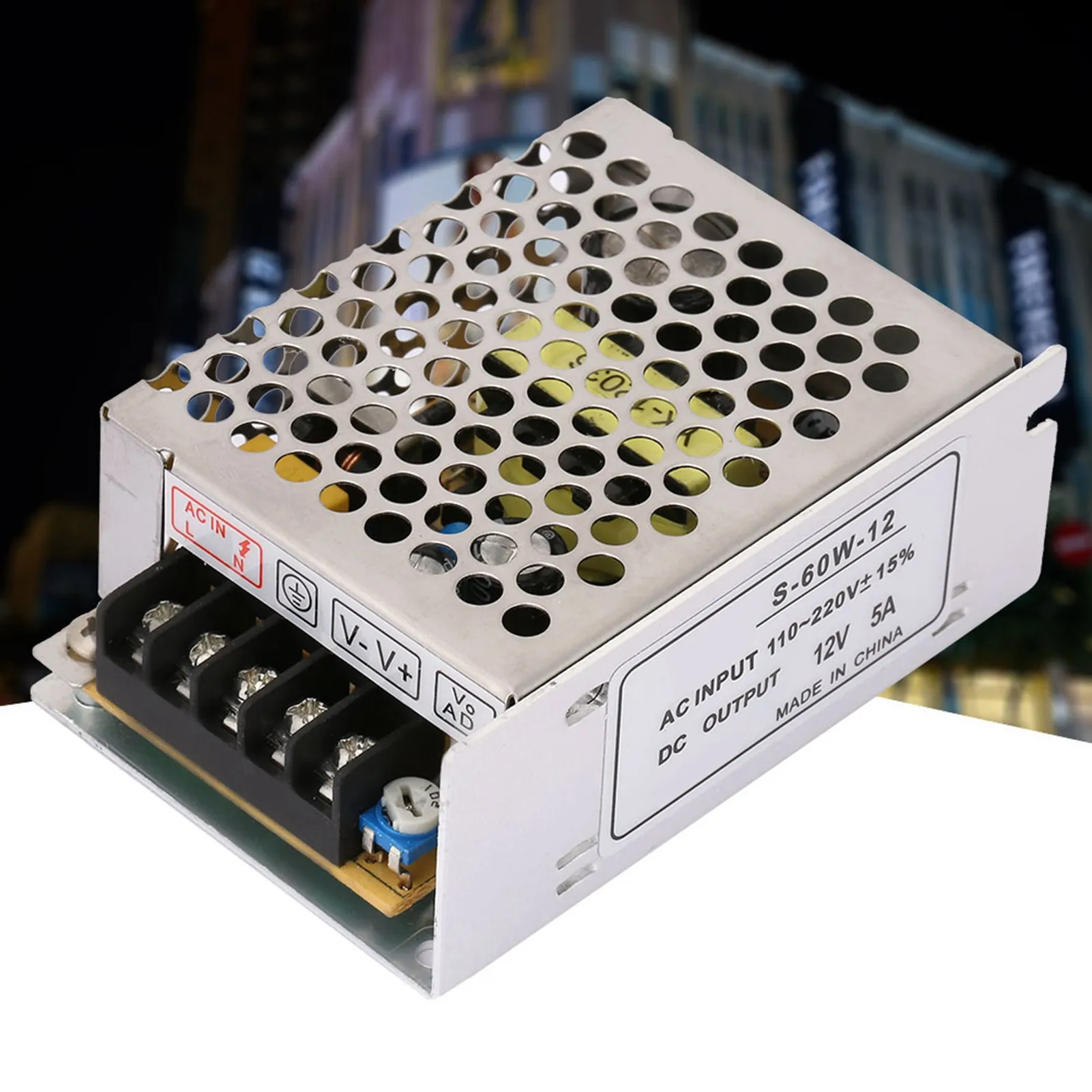 5A 12V AC/ Voltage Converter  Regulated  Power Supply for LED Power Supply  5A 12V  Power Supply