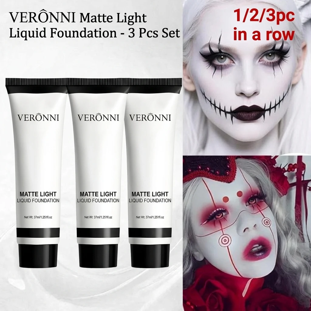 Halloween Pure White Makeup Foundation Mixable Pure White Foundation Adjuster Concealer Face Paint Makeup Clown COS Carnival