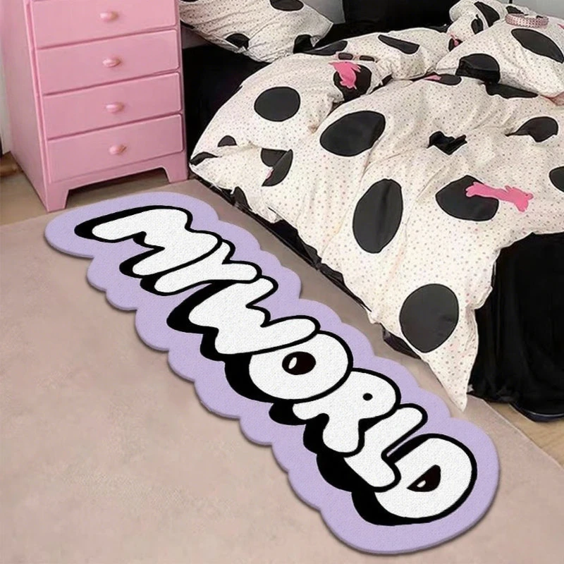 My World Living Room Decoration Creative Carpet Irregular Rugs for Bedroom Thick Plush Bedside Floor Mat Fluffy Soft Lounge Rug