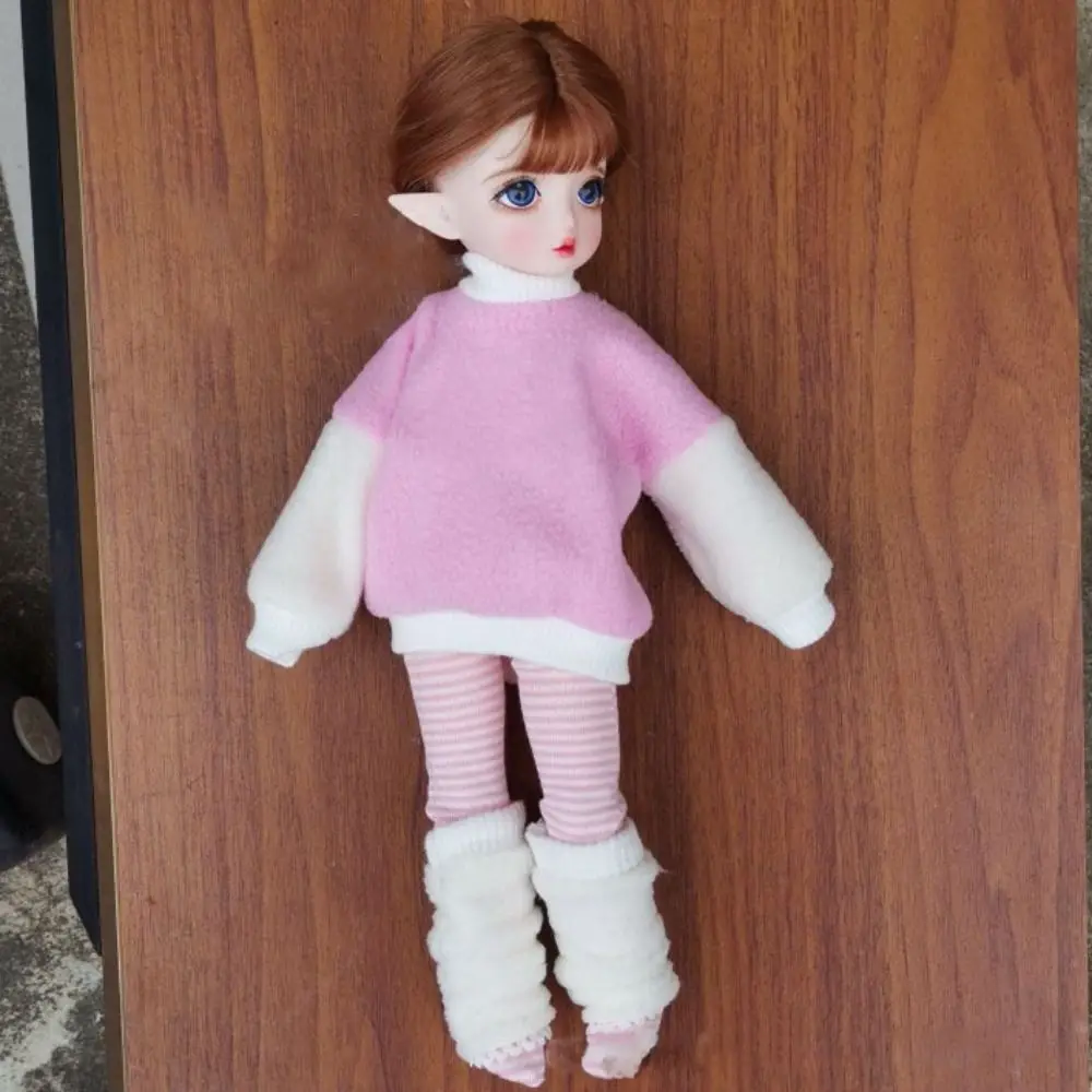 Süße Puppen-Streifensocken, Mini, 3 Farben, weiße Leggings, Abdeckung, DIY-Zubehör, Puppenstrümpfe für 1/3 1/4 1/6 BJD 30/45/60 cm Puppen