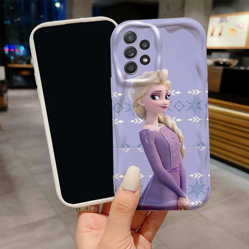 Disney Frozen Elsa Princess For Samsung S24 S23 S21 S20 Ultra Plus FE A73 A72 A71 A51 A31 A05S A05 A04 5G Wave Oil Back