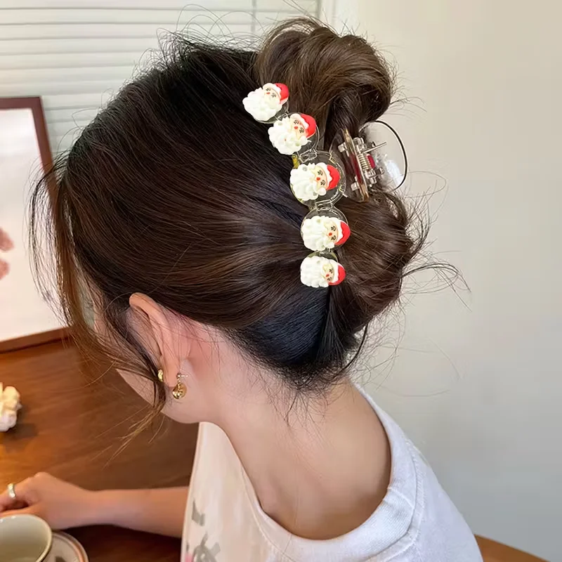 Große Weihnachtsmann- und Rentier-Haarspangen – Elegante und niedliche Haarspangen für Damen. – Detail 1