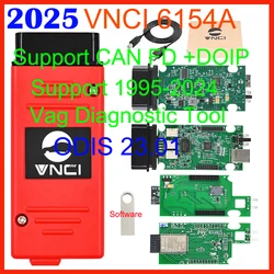 2026 VNCI 6154A Support CAN FD DOIP Protocol DIOP Work Latest Software Wi-Fi Original Driver for Cars From 1995 to 2024 Year