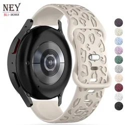 Engraved Strap For Samsung Galaxy Watch 6/4/classic/5/pro/3/Active 2 sport Leopard silicone Bracelet Huawei gt 4-3-2e 20mm band