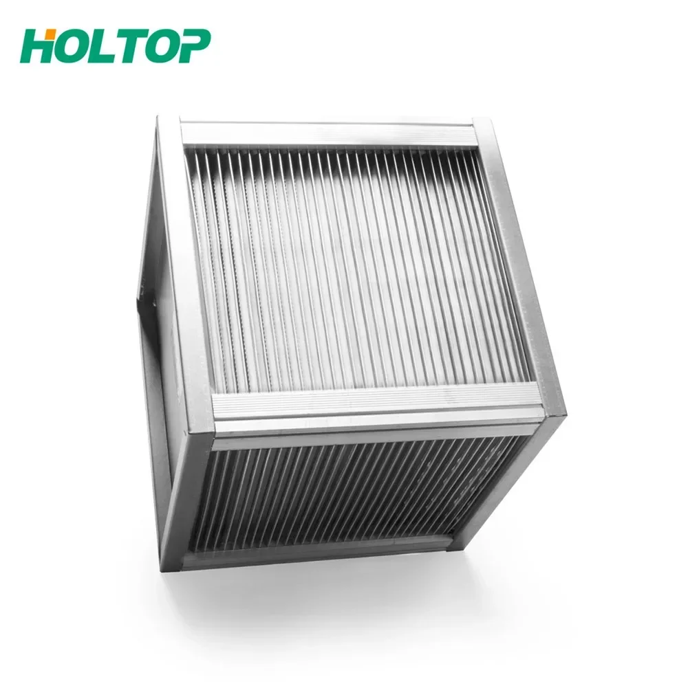 Aluminum sensible air to air crossflow plate heat exchanger hrv core