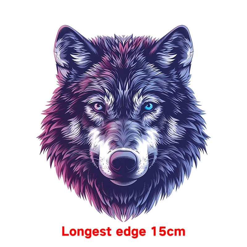 Cartoon animal wolf tiger Series Heat Transfer Heat Press Printed Accessories PatchDIY children's clohing decoration sticker
