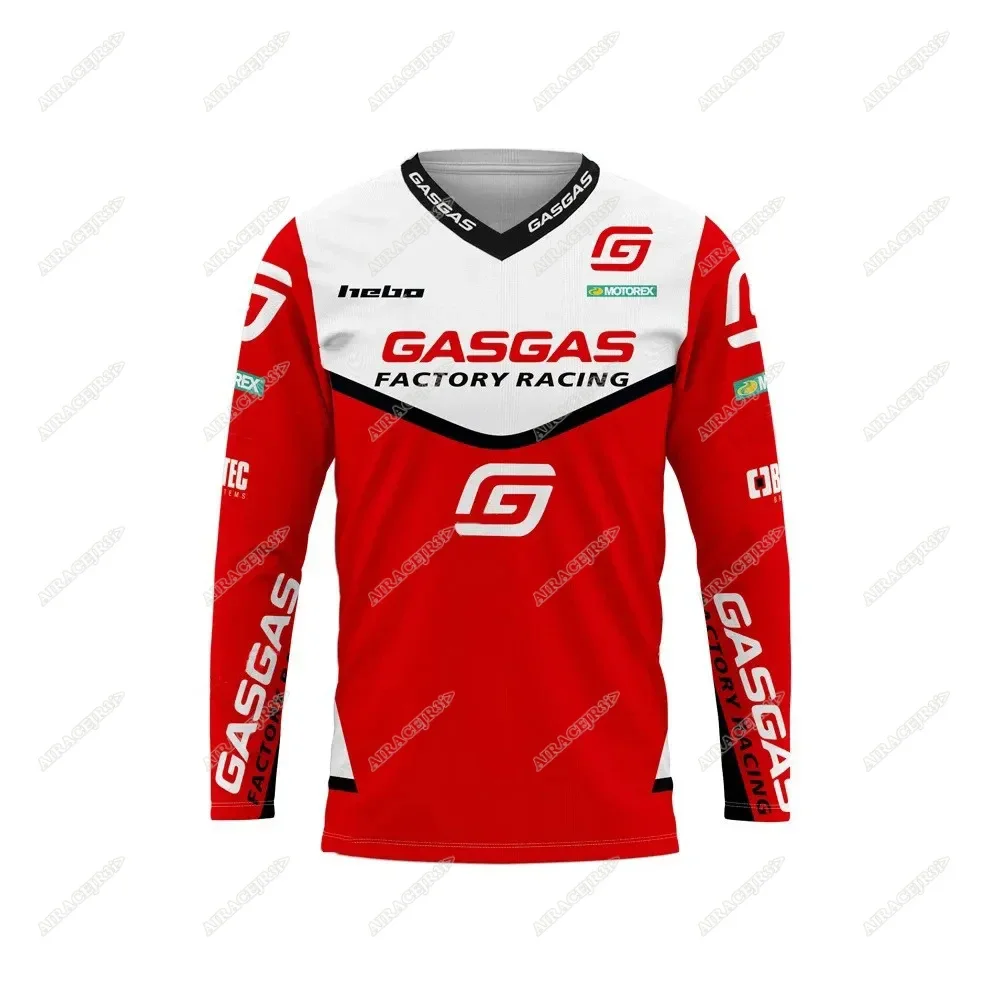 GASGAS MTB Enduro Motorcycle Bike Team Downhill Offroad Jerseys DH MX Bicycle Locomotive Mountain Motocross Long sleeves Shirt