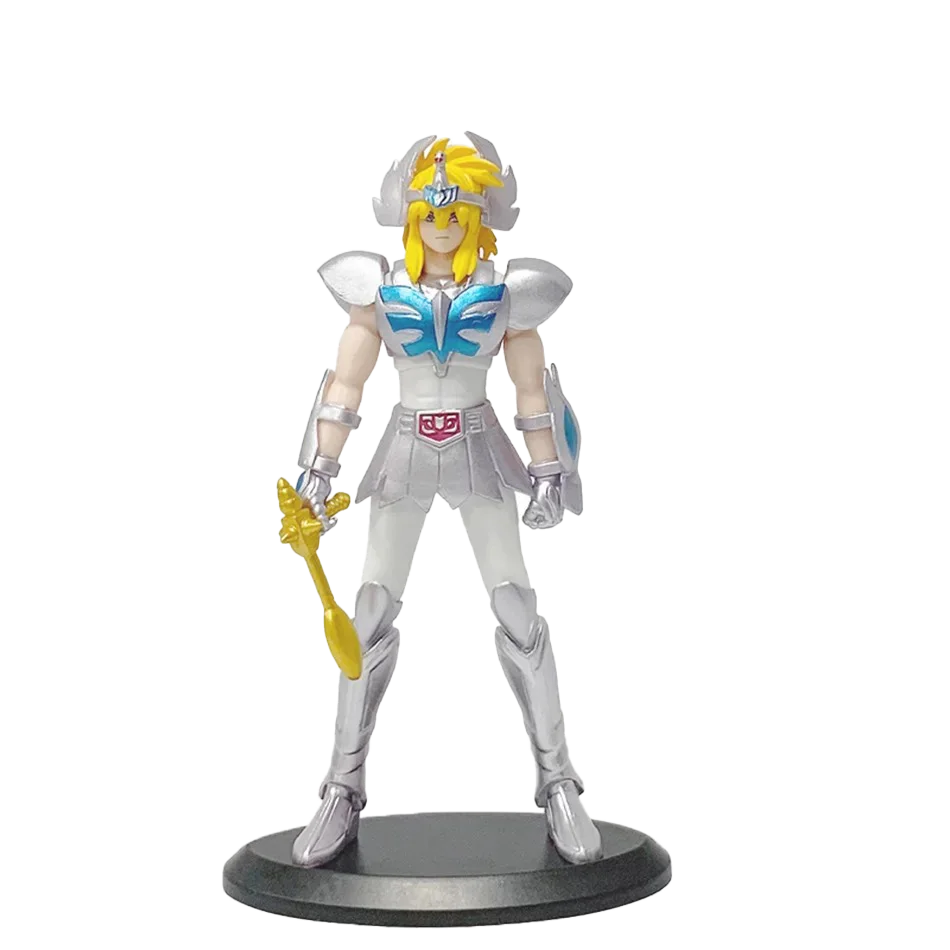 Saint seiya estatueta de ação ikki hyoga seiya shiryu mito em pé pano cavaleiros do zodíaco figuras modelo brinquedos presente das crianças