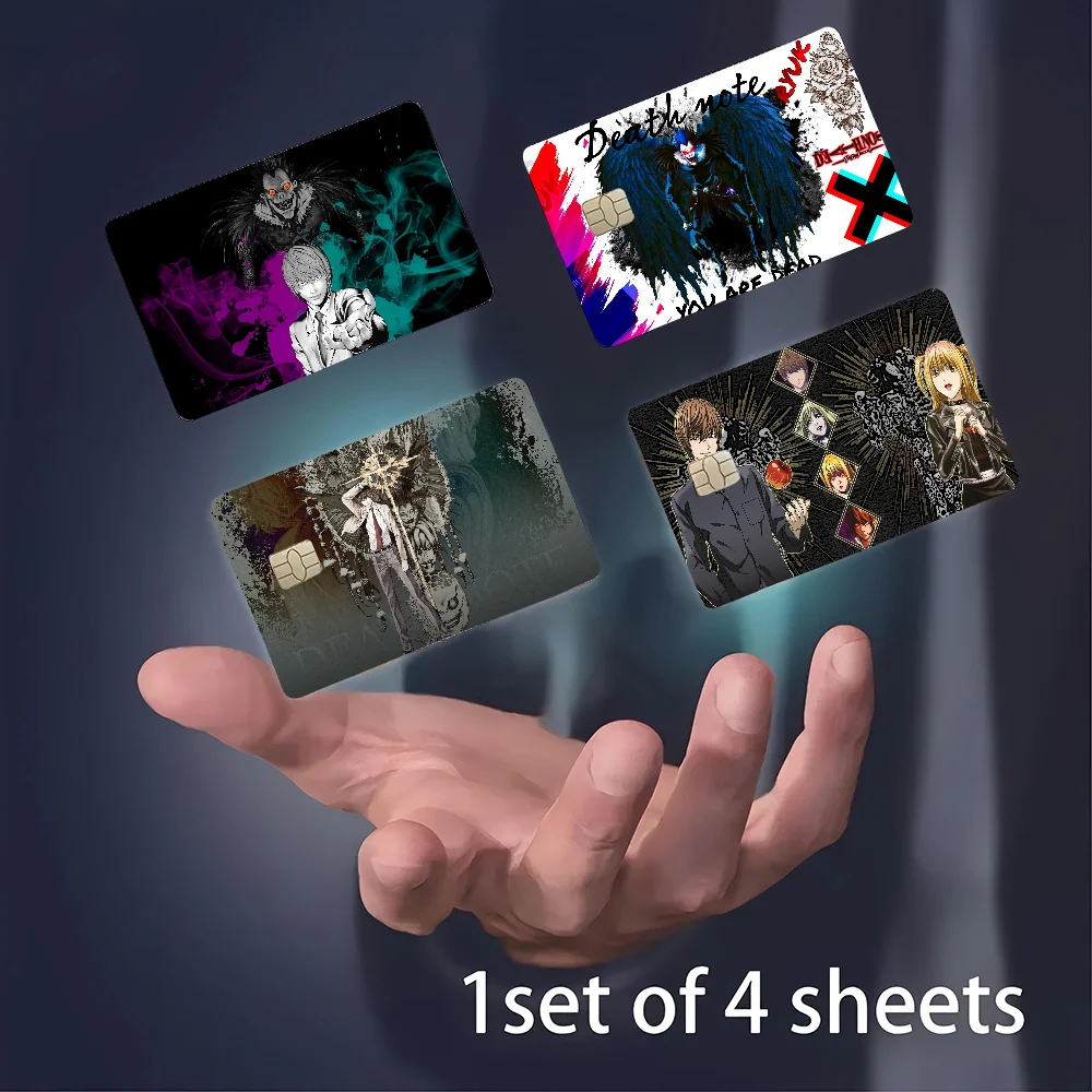ANIME Death Note Poker Aufkleber Film Band Haut Für Kreditkarte Debit Karte Cartoon Wasserdichte Aufkleber Kleine Chip