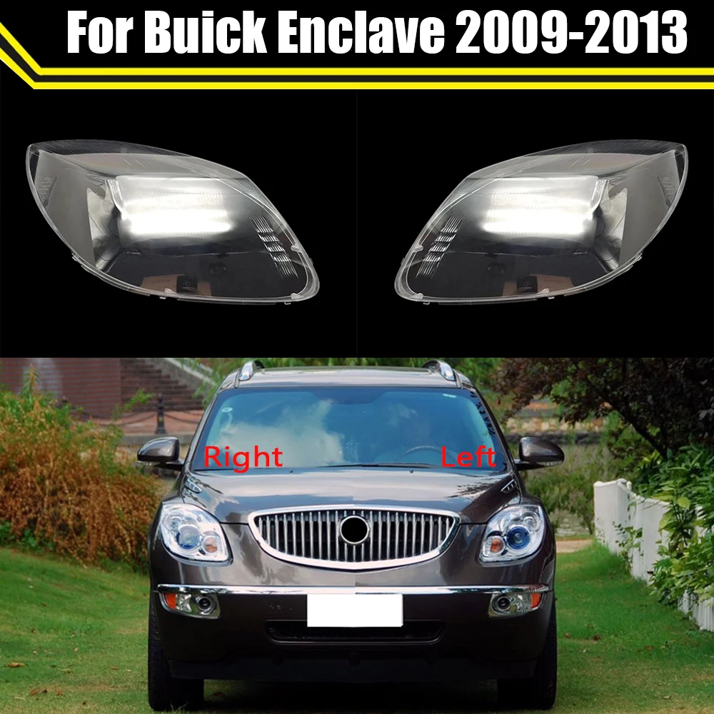 Front Car Headlight Cover For Buick Enclave 2009-2013 Auto Headlamp Lampshade Lampcover Head Lamp Light Covers Glass Lens Shell