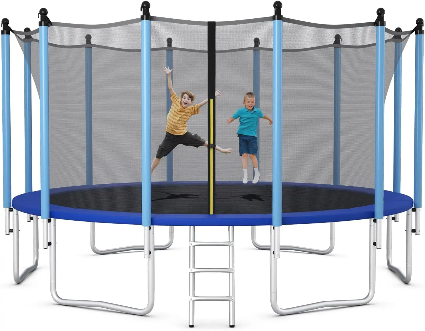 Giantex Trampoline for Kids Adults, ASTM Approved 8 10 12 14 15 16Ft Big Trampoline with Ladder, Thickness Steel Pipes Wear-Resi