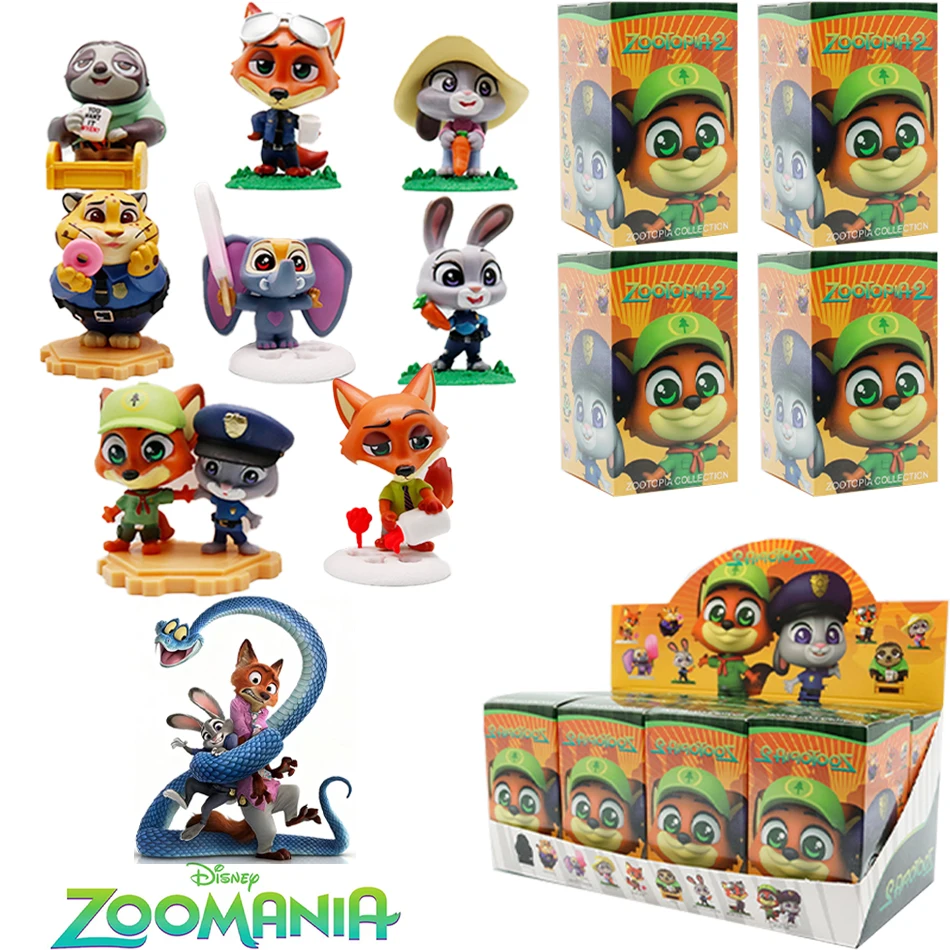 

Новинка 2026 года, оригинальная слепая коробка Disney Zootopia, милая экшн-фигурка Ника Джуди, загадочная коробка, аниме-фигурки, мультяшная коллекция, модель игрушки