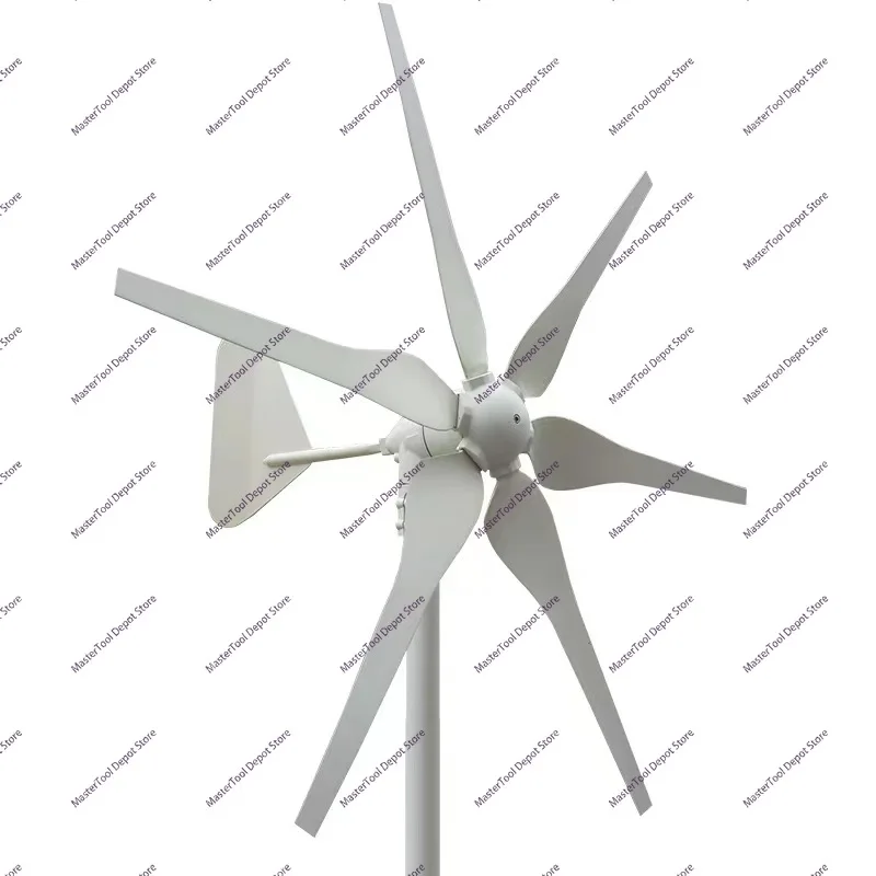 High Efficiency Six Blade External Transmitter Wind Turbine 12V24V Wind Power, Rare Earth Permanent Magnet 300