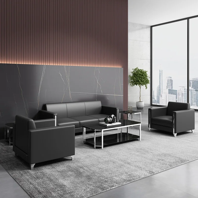 

Factory Office Waiting Room Furniture Sofa Sets Leisure Sofa PU Leather Modern Contemporary Reception Sofa Foshanpromote sales