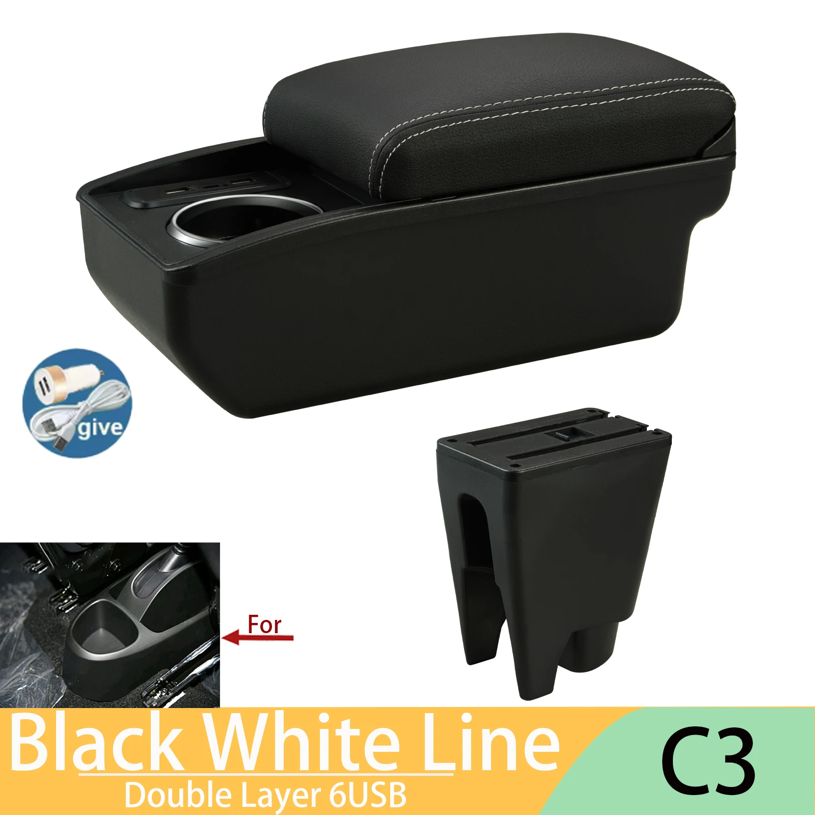 Voor Peugeot 107 Armsteun Voor Citroen C1 Toyota Etios Aygo BJ Armsteun Doos Auto Accessoires Winkel Doos Interieur Onderdelen details