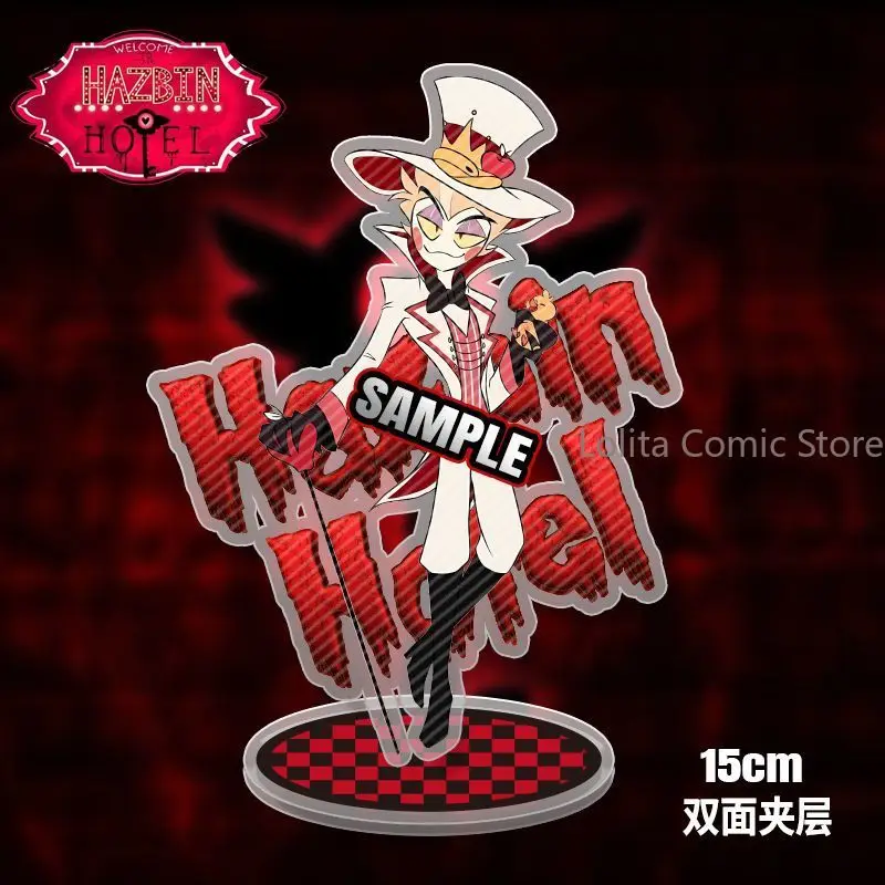Anime Hazbin Hotel Husk Pentious Acrylic Standee Cute Ornament Acrylic Block Desk Display stand Cosplay photo Props fan gift - view 5