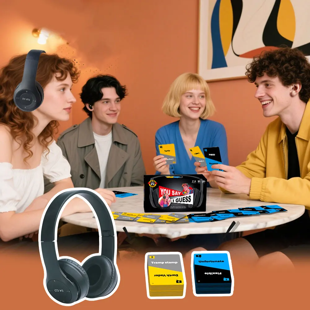 

Несенсорная настольная игра для вечеринок с чтением по губам, основанная на игре «Наушниковая викторина», для детей и взрослых
