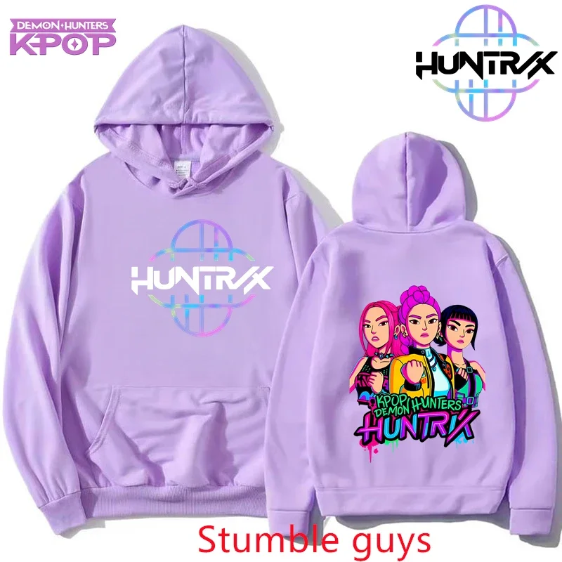 للجنسين Kpop شيطان الصيادين هوديي الحراري الخريف أنيمي الكرتون الدافئة عارضة البلوز الأزياء الرياضية #5