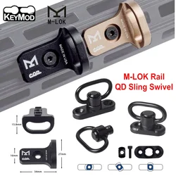 Tactical RSA GBB QD Slings Swivel Ring Mount MLOK Stud Adapter 20mm Rail Airsoft Rifle Hunting Buckle Clip Accessories AR15 AK47