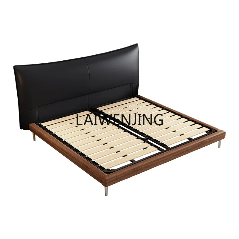 LYN lychee pattern leather wedding bed 1.5m master bedroom high-end atmosphere 1.8m double soft bag storage