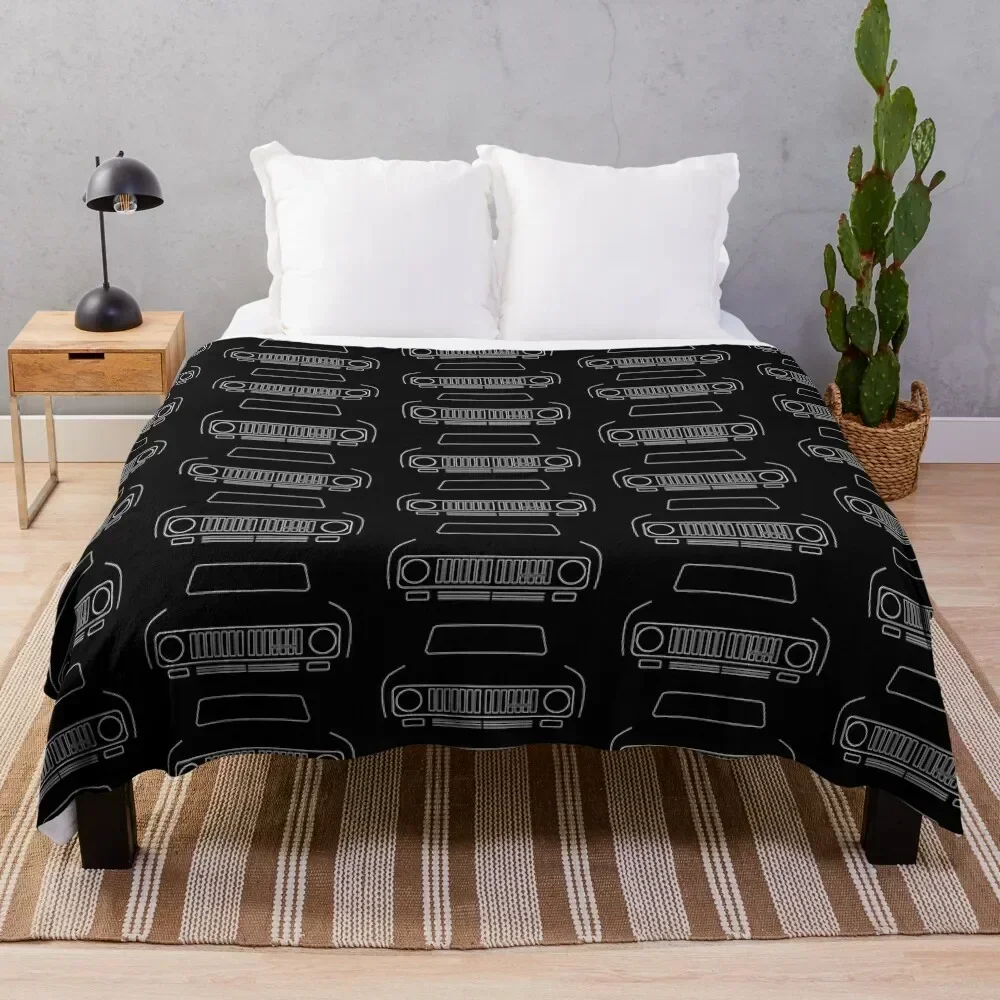 

IH Scout II 4x4 truck 1973 outline graphic (white) Throw Blanket heavy to sleep Baby Shaggy christmas decoration Blankets