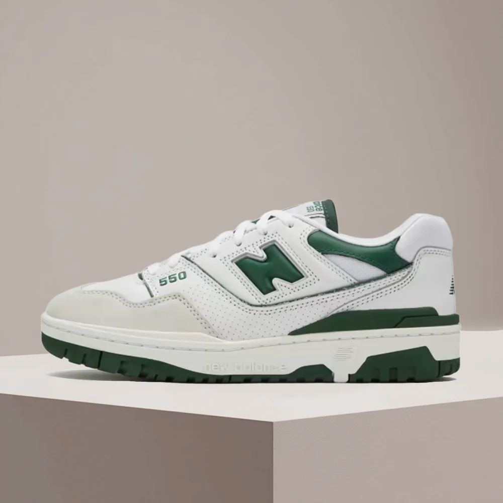 New Balance NB550 Premium Pack Unisex Low-Top Retro Basketball Shoes – Green, Stylish Design & Comfortable Fit BB550WT1