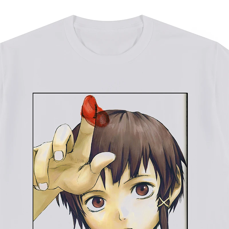 Serial Experiments Lain Japanese Glitch Aesthetic Manga Anime Iwakura t-shirt Cotton Men T shirt New TEE TSHIRT Womens tops