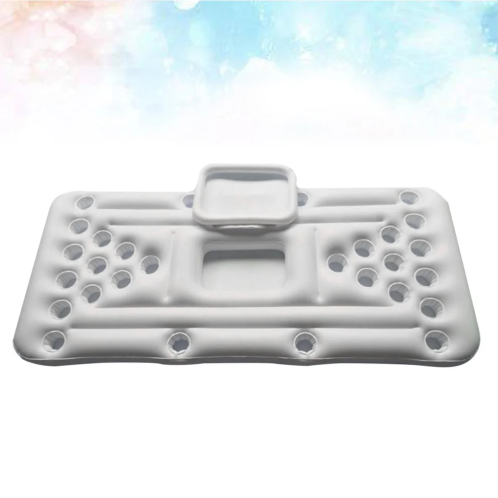 1Pcs Inflatable Floating Cooler for Pool 28 Cup Capacity Waterproof Reusable Outdoor Beach Party Inflatable Table for Water