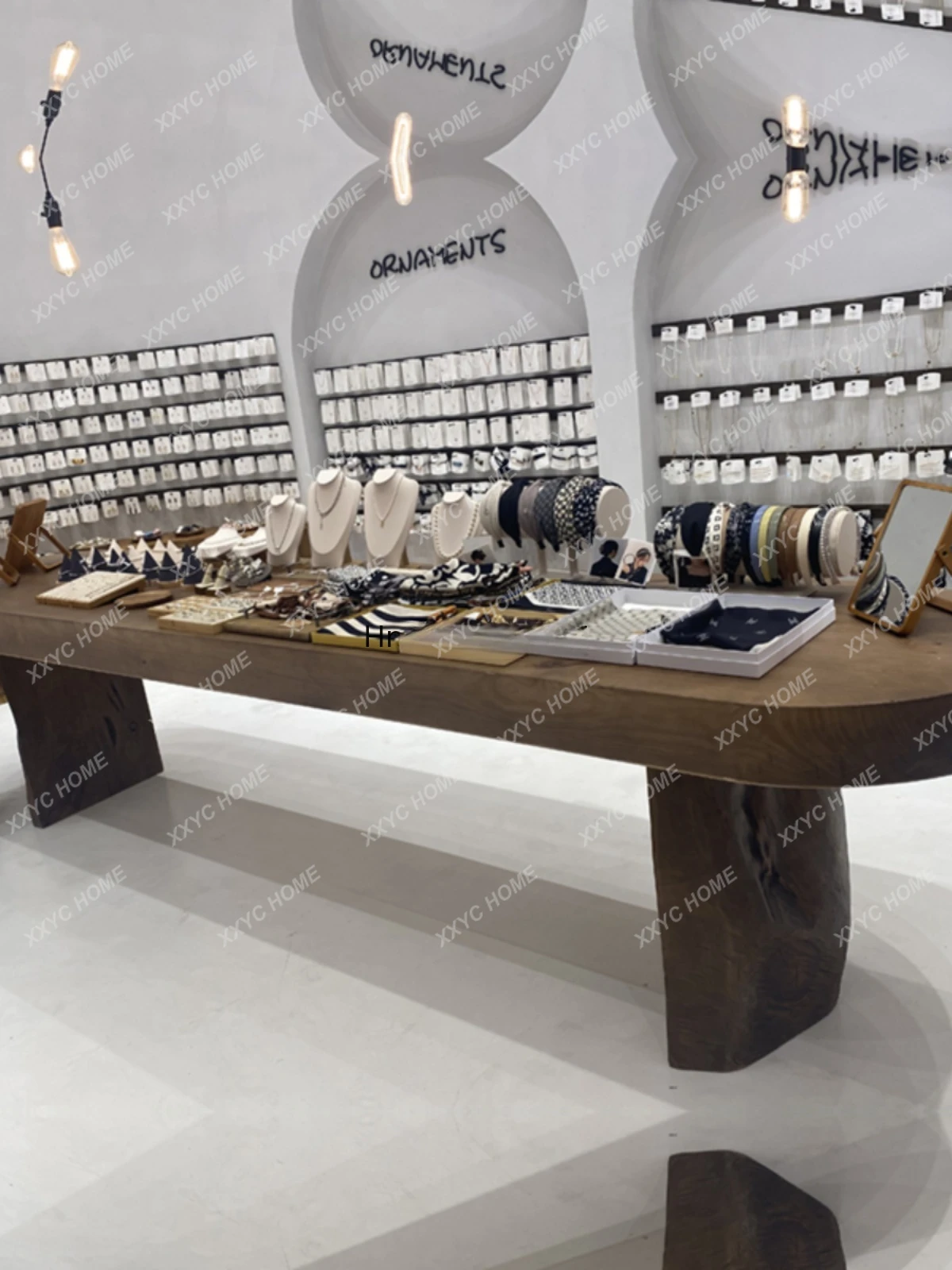 

Log display cabinet shoe bag props jewelry placement table