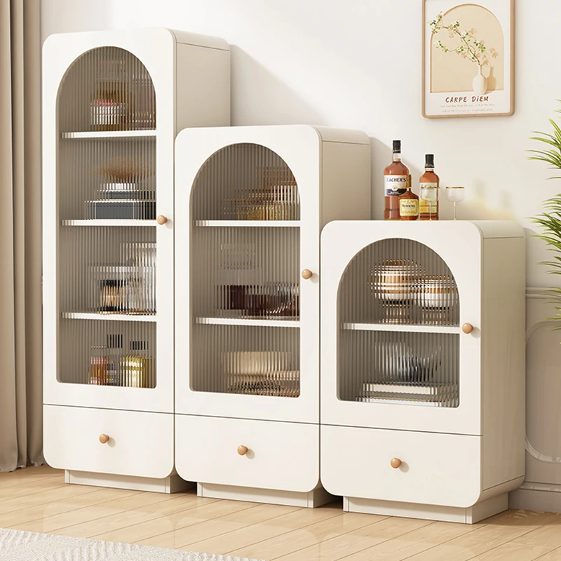 Modern Wood Bar Cabinet Shelves Living Room Mobile Storage Wine Cabinet Display Standing Partitions Repisa Trendy Furniture