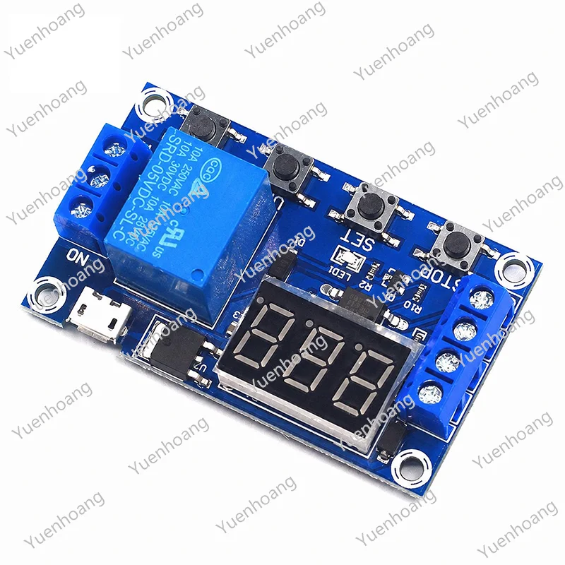 10PCS 1 Channel Relay Module Delay Off Timer Circuit Switch Trigger Cycle Digital Micro USB Optocoupler DC20V Controller Board