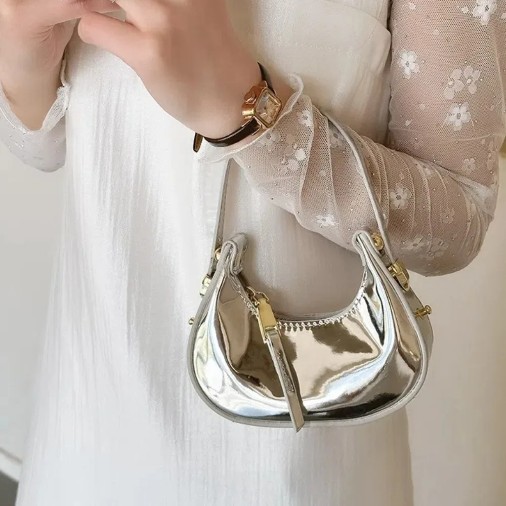 

Fashion Handbags Crossbody Bag Mini Glossy Patent Leather Mother Kids Bags Purses Solid Color Women Bag