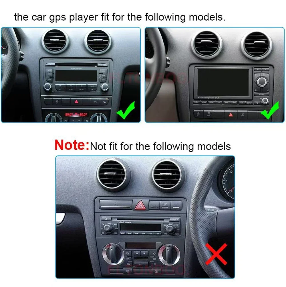 For Audi A3 8P 2003-2013 Wireless Carplay Android Auto Multimedia Car Radio Intelligent Navigation System 2 Din GPS Head Unit