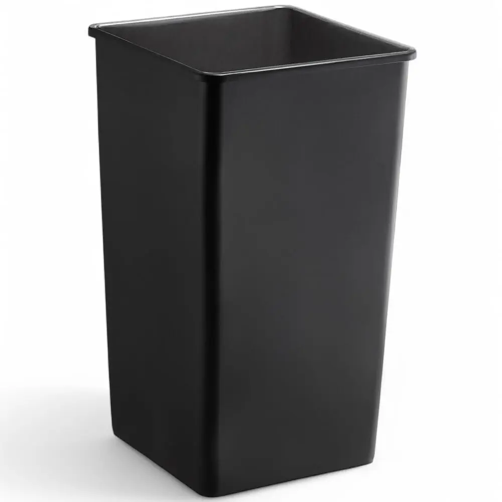 

Мусорный бак черный квадратный, 50 галлонов, коммерческий пластик, идеально подходит для ресторанов, кухонь, офисов, с возможностью индивидуализации