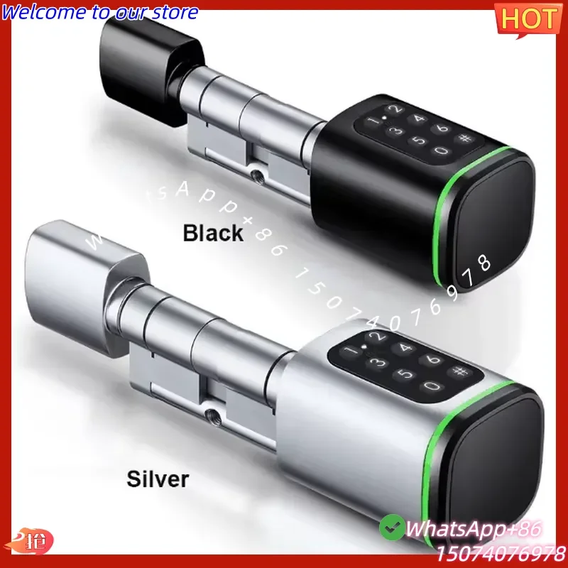 2026 VIANS 5 Ways Unlock TT App Fingerprint Password RFID IC Card Door Lock Mechanical KEY Adjustable Smart Cylinder