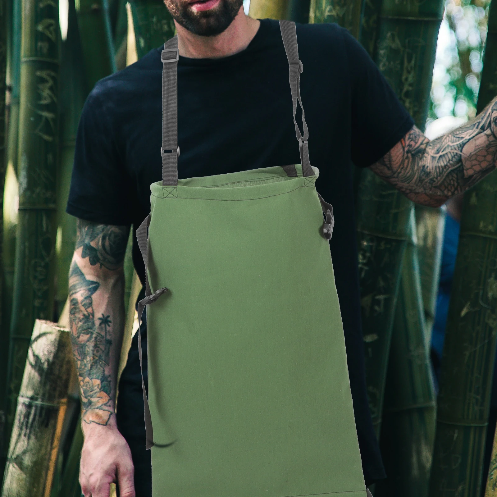 

Picking Bag Large Capacity Mushroom Foraging Vegetable Fruit Garden Apron Canvas Storage Bag Durable Practical Versatile