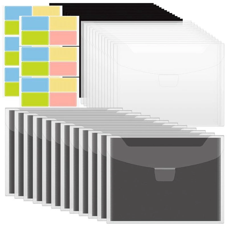 48PCS Die Cut Storage Set With Stamp And Die Storage Bags, Rubber Magnetic Sheets And Labels With Labels