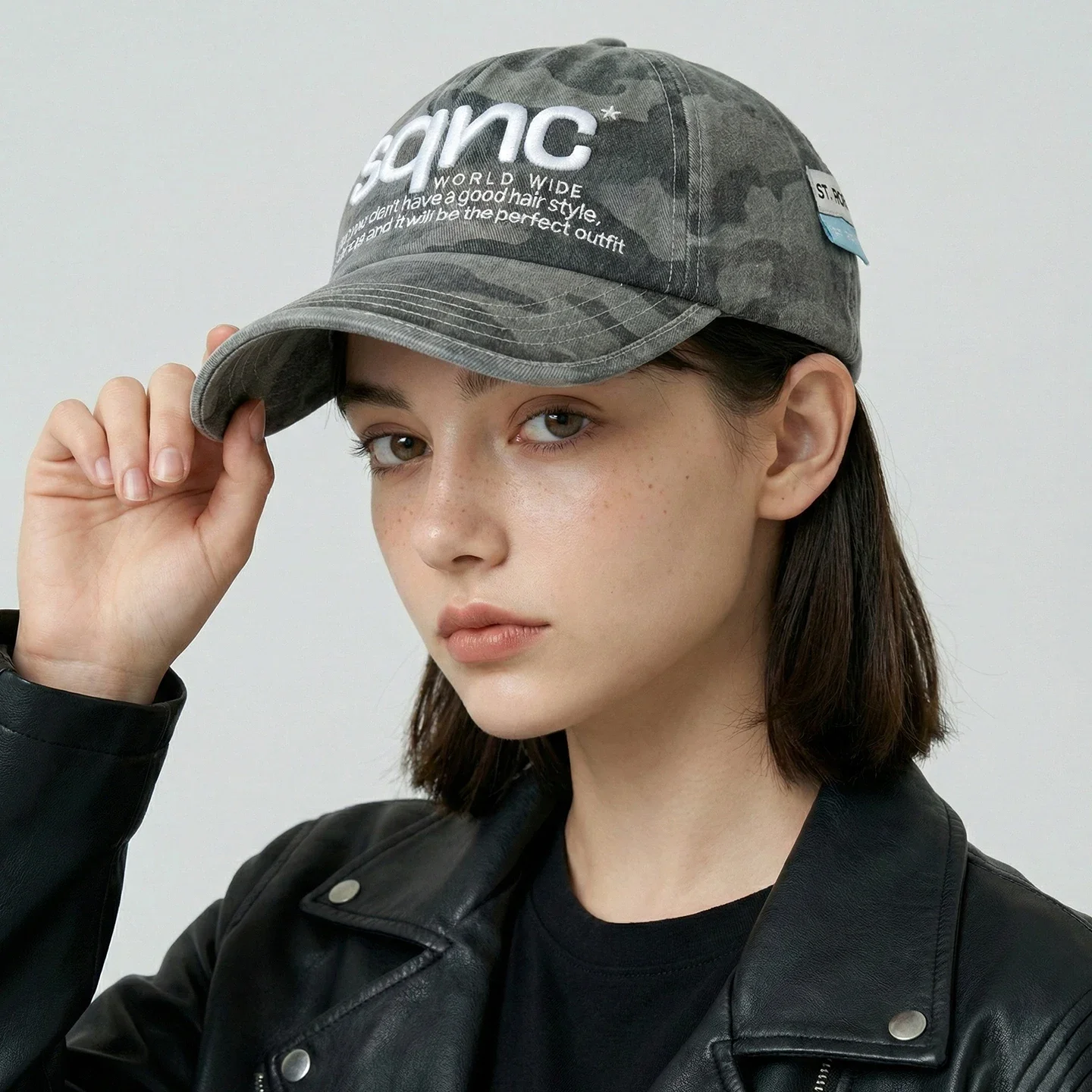 

Vintage Camo Fashion Casual Embroidered Letter Camouflage Baseball Cap Sun Protection Visor Hat Headwear Accessory Men Wo men